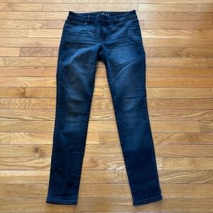 White House Black Market Gray Blacked Colored Denim Jeans Jegging Sz 6